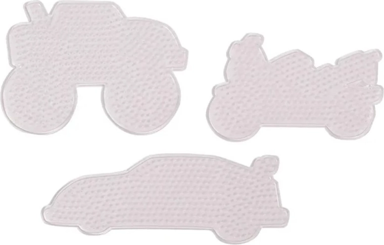 Playbox Steckplatten für Bügelperlen 5 mm – Autos, 3 Stk.