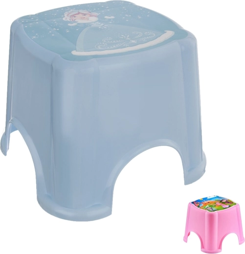 Kinder-Kunststoffhocker mit Märchenmotiv, 20,5 cm