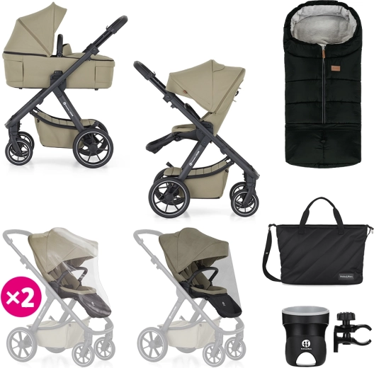 Petite&Mars Kombikinderwagen Icon 2v1 mossy green