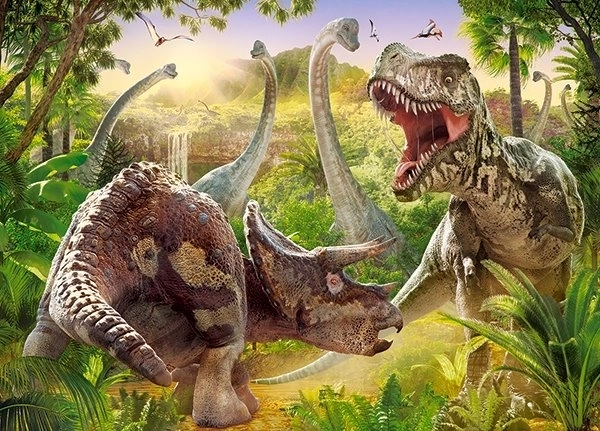 Puzzle 180 Teile Dinosaur Battle