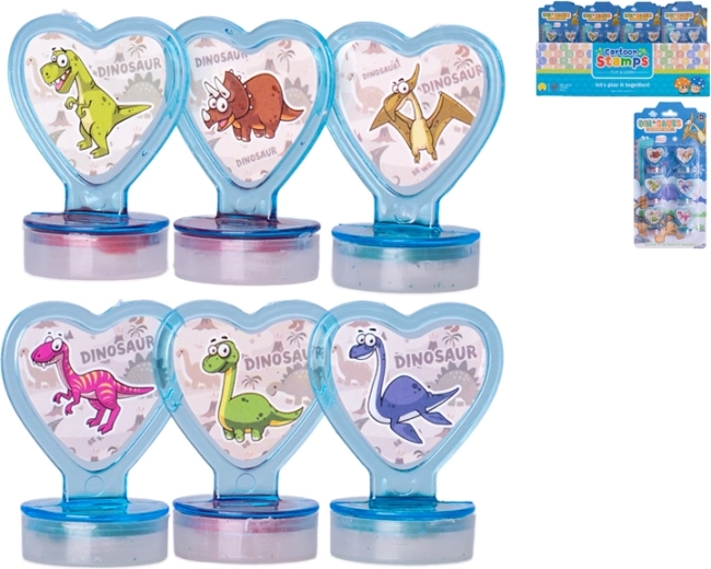 Selbstfärbende Dino-Stempel – Set mit 6 Stück