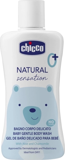 Chicco sanftes Duschgel mit Aloe Vera und Kamille Natural Sensation 200 ml