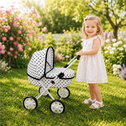 New Baby Puppenwagen Anička dots