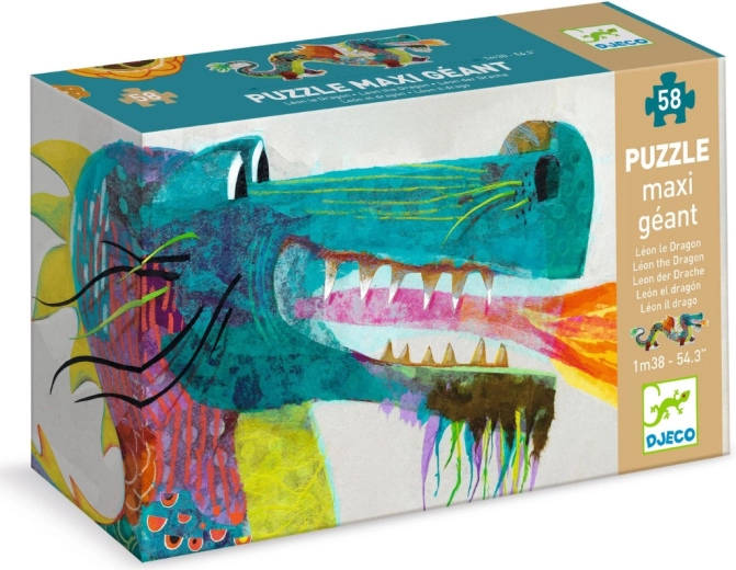 Djeco Großes Puzzle Drache 58 Teile
