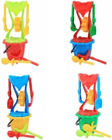 Buntes Sandspielset mit Sandmühle