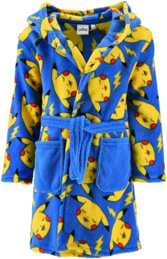 Kinderbademantel Pokémon Pikachu mit Kapuze