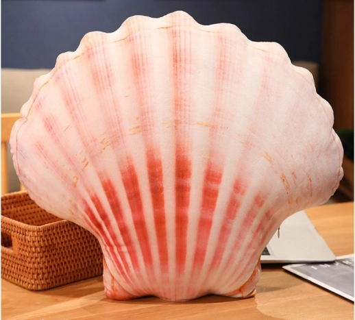 Plüschkissen in Muschelform 50 x 40 cm