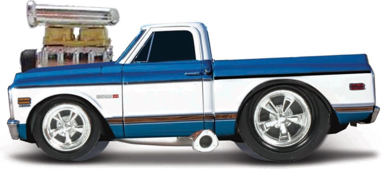 Maisto Muscle Machines Chevrolet C10 Pickup 1972 blau-weiß 1:64