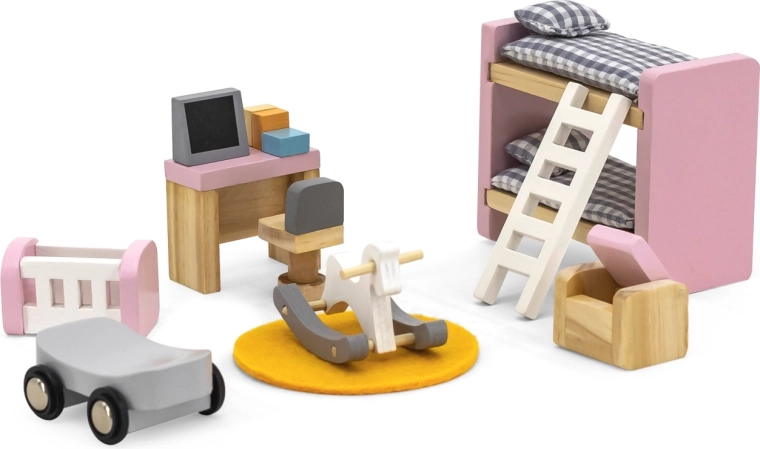Holzmöbel für das Puppenhaus Viga PolarB – Kinderzimmer