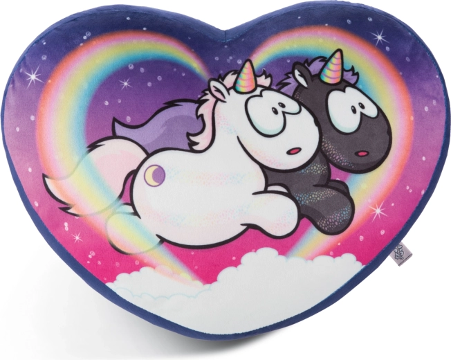 NICI Kissen Einhorn Star Bringer und Moon Keeper Herz