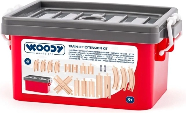Set aus Holzschienen im Box – 20 Stk.