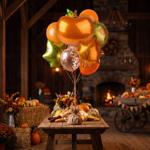 Herbstliches Folienballon-Set, 8 Stück