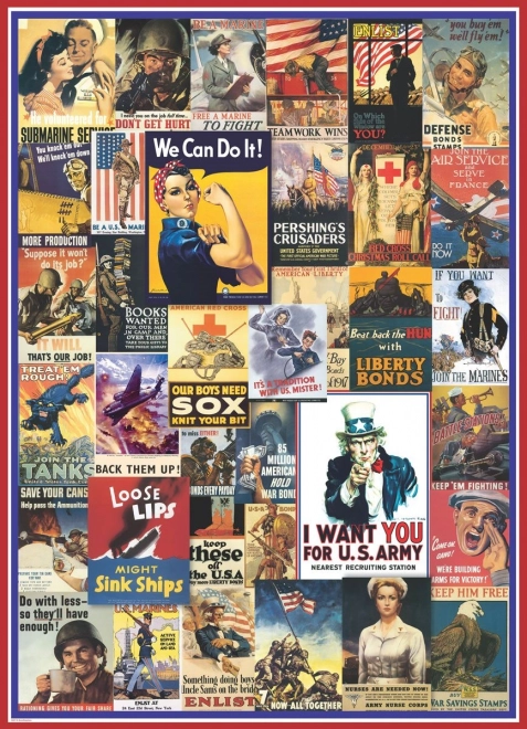 EUROGRAPHICS Puzzle 1000 Teile - Plakate aus dem Ersten und Zweiten Weltkrieg