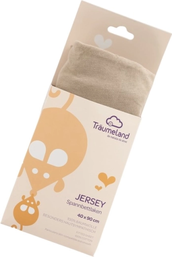 Träumeland Jersey-Spannbettlaken 40 × 90 cm Taupe