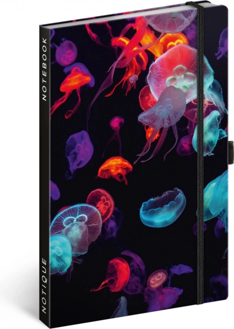 NOTIQUE liniertes Notizbuch 13 × 21 cm mit Gummiband und Stiftschlaufe