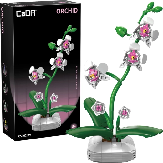 CaDA Bausatz Orchidee im Blumentopf 25 cm, 237 Teile