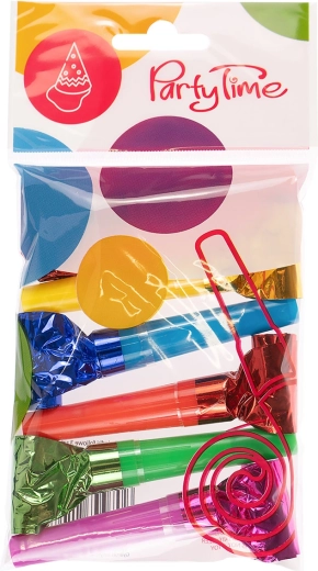 Party-Tröten 35 cm – Set mit 6 St.