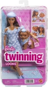 Barbie Twinning Looks Puppe und Hund mit Zubehör