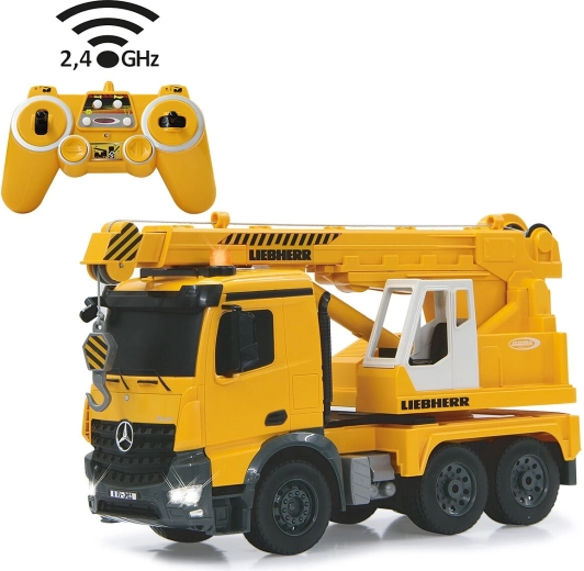 Jamara ferngesteuerter Schwerlast-Autokran Mercedes-Benz Arocs Liebherr 1:20 2,4 GHz