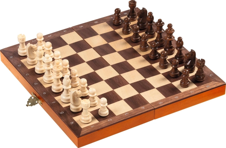 Magnetisches Schach in klappbarem Holzetui – 1 Stück