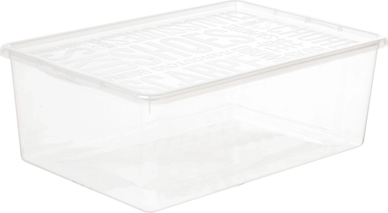 Schuhbox mit Deckel 9,5 l transparent