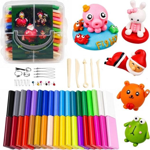 Modelliermasse-Set zur Herstellung von Schmuck und Dekorationen – 24 Farben