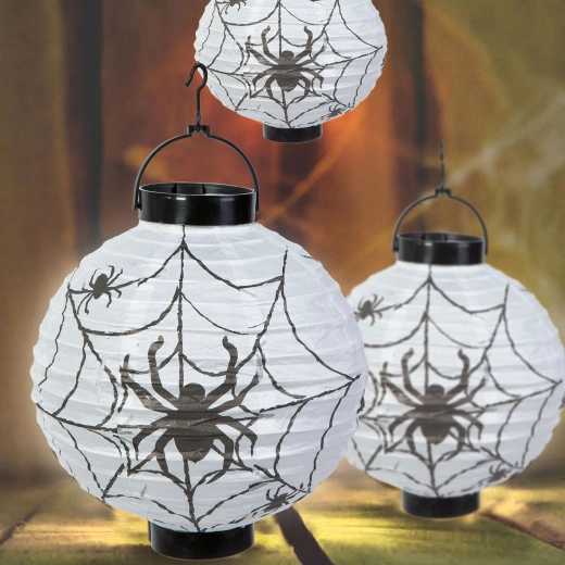 LED-Lampion Spinnennetz, 20 cm