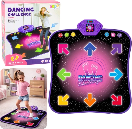Interaktive Tanzmatte mit Bluetooth, LED-Pfeilen und 5 Spielmodi