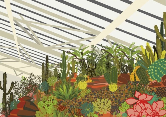 Gibsons Puzzle Brutalistische Wintergarten London 500 Teile