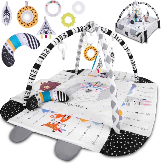 Interaktive Lern-Spielmatte 110 × 100 cm RICOKIDS Boho 3-in-1