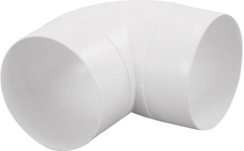 Rundes 90°-Bogen für Rohrleitung 90/125 mm