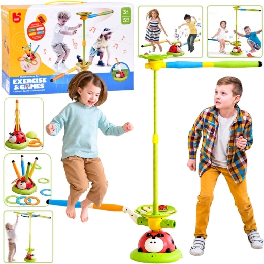 Interaktives Sportset 5-in-1 Marienkäfer mit Springen, Raketen, Ringen und Fernbedienung