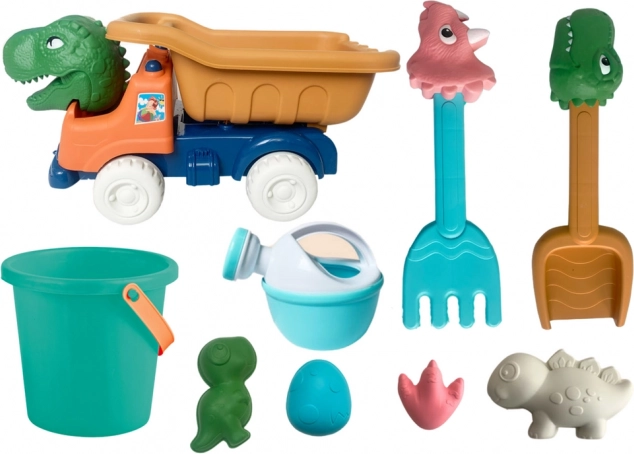 Sandspielzeug-Set Kippkübel Förmchen Dinosaurier