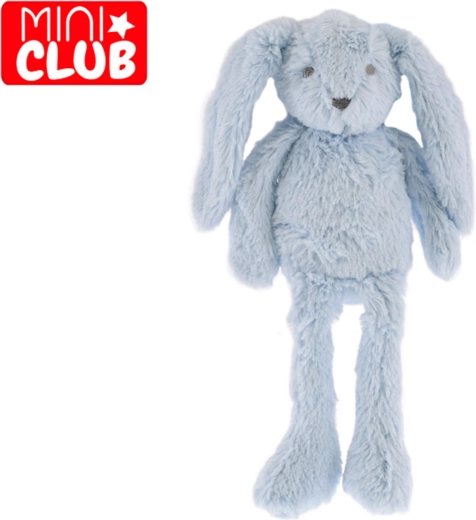 Plüschhase Mini Club, blau, mit langen Beinen, 37 cm