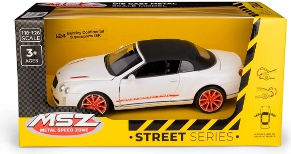 MSZ Bentley Continental Supersports ISR weißes Automodell im Maßstab 1:24
