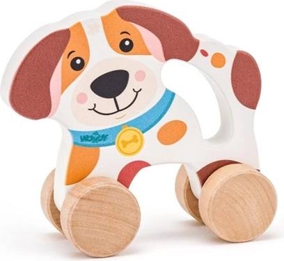 Woodyland Hündchen auf Rädern mit Griff