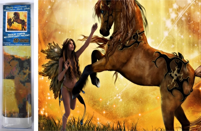 Diamantmalerei Pferdebändigung 30 × 40 cm