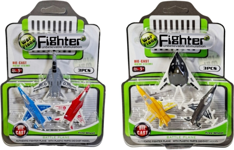 Set aus 3 Metall-Kampfjets
