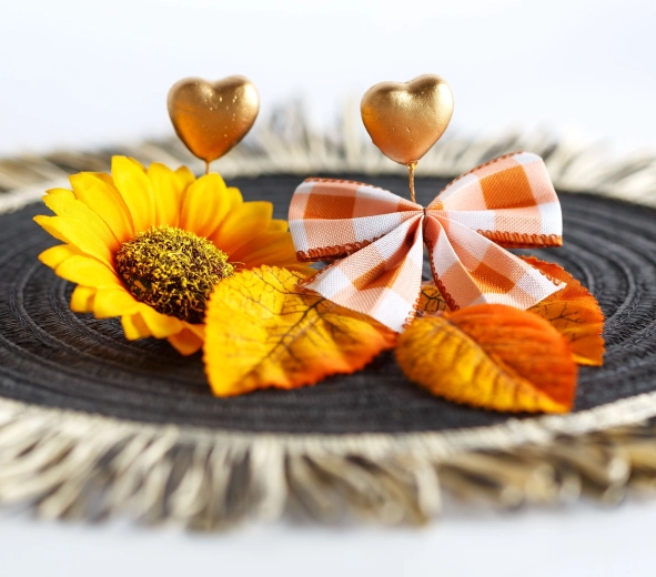 Herbstliches Dekorationsset mit Blatt, 5-teilig