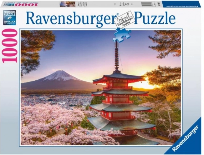Ravensburger Puzzle Blick auf den Fuji und Kirschblüten 1000 Teile