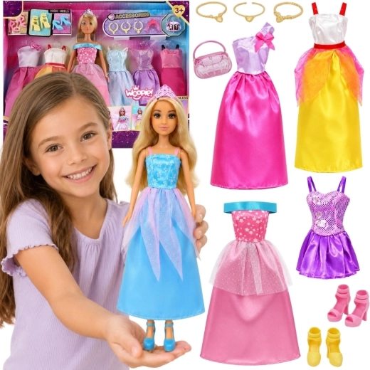 Woopie Royal Puppe mit Ballkleidern und Accessoires