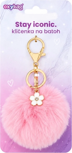 Oxybag Fashion-Schlüsselanhänger mit rosa Bommel