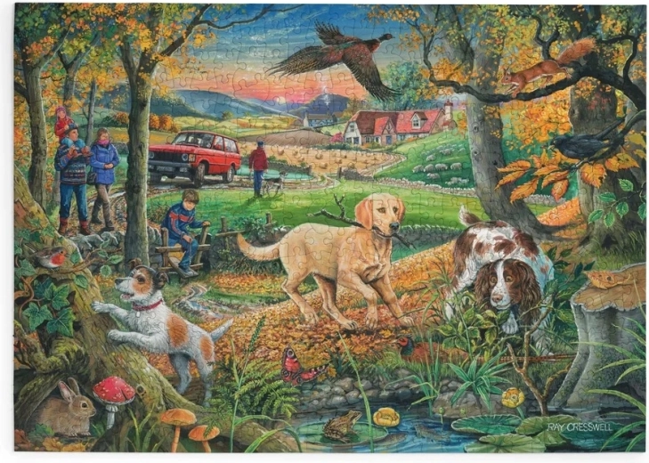 House of Puzzles Hunde auf der Jagd – Puzzle mit 500 großen Teilen