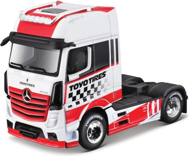 Maisto Mercedes-Benz Actros 1851 rot-weißes Modell 1:64