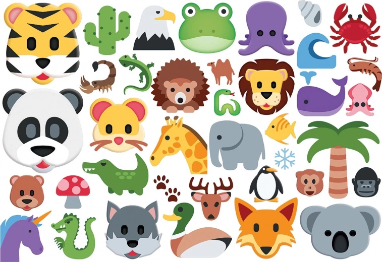 EUROGRAPHICS Puzzle Emoji Tierchen 100 Teile