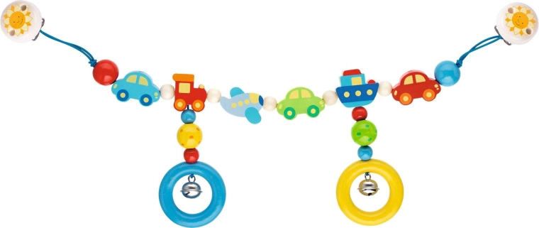 Kinderwagenkette mit Autos und Clips – 1 Stück