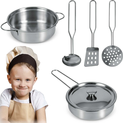 Kinder-Küchenset aus Edelstahl 5-tlg. RICOKIDS