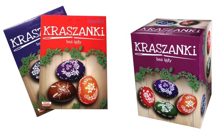 Ostereier – Set aus 3 Lebensmittelfarben und Aufklebern