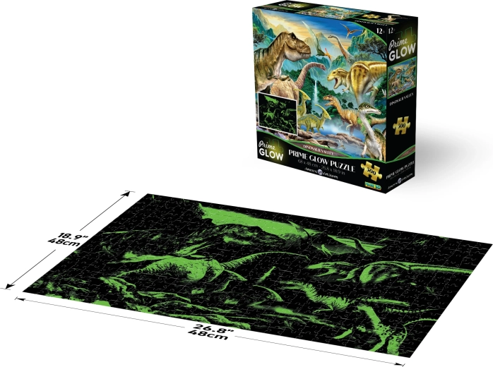 Leuchtendes Puzzle Dinotal mit 500 Teilen