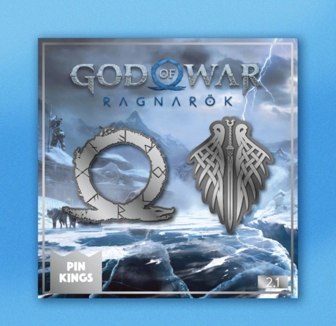 God of War Ragnarök Anstecknadeln – Set aus 2 Metall-Pins